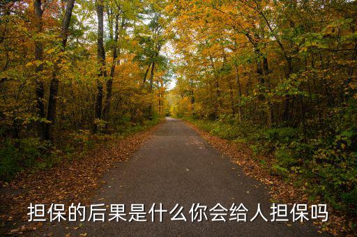 什么是去擔(dān)?；?擔(dān)保的后果是什么