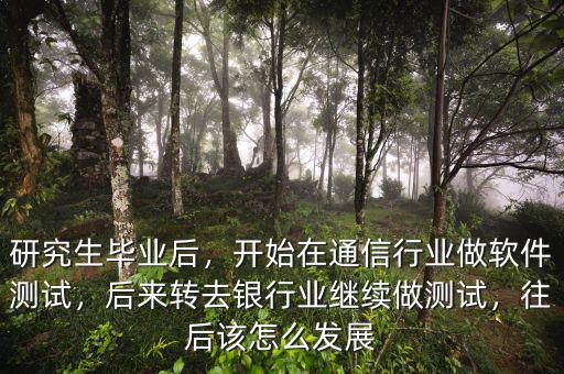 研究生畢業(yè)后，開始在通信行業(yè)做軟件測試，后來轉(zhuǎn)去銀行業(yè)繼續(xù)做測試，往后該怎么發(fā)展