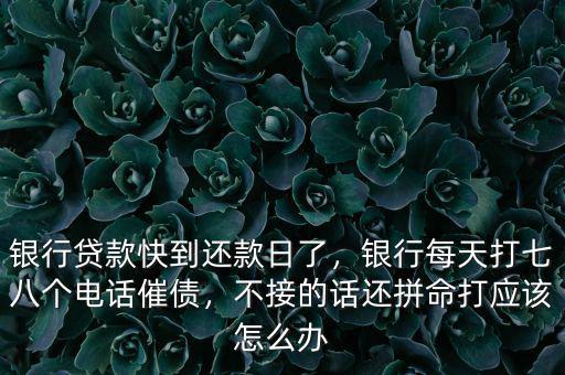 銀行貸款快到還款日了，銀行每天打七八個(gè)電話催債，不接的話還拼命打應(yīng)該怎么辦