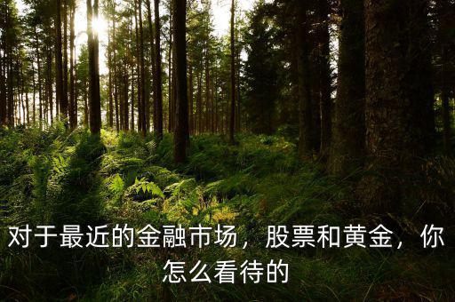 對于最近的金融市場，股票和黃金，你怎么看待的