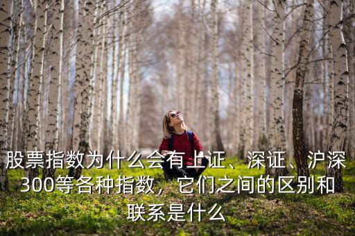 股票指數(shù)為什么會(huì)有上證、深證、滬深300等各種指數(shù)，它們之間的區(qū)別和聯(lián)系是什么