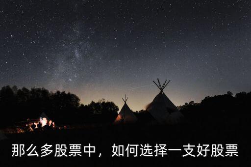 那么多股票中，如何選擇一支好股票