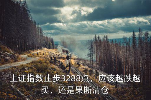上證指數(shù)止步3288點(diǎn)，應(yīng)該越跌越買(mǎi)，還是果斷清倉(cāng)
