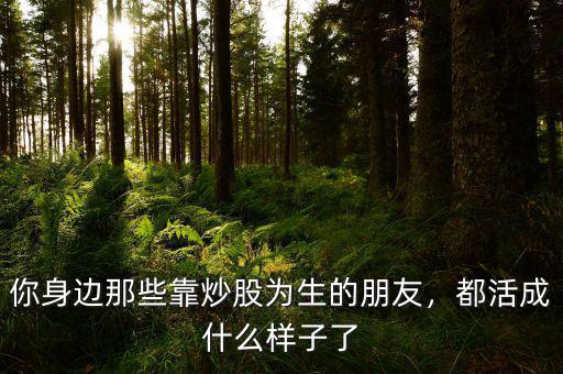 你身邊那些靠炒股為生的朋友，都活成什么樣子了