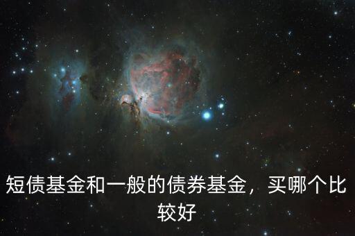 短債基金和一般的債券基金，買哪個比較好