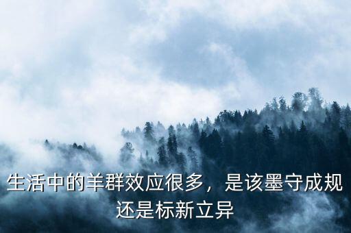 生活中的羊群效應(yīng)很多，是該墨守成規(guī)還是標新立異