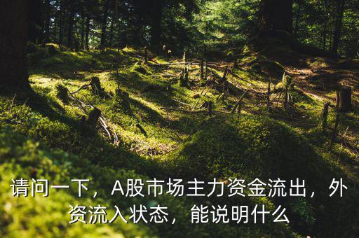 請問一下，A股市場主力資金流出，外資流入狀態(tài)，能說明什么