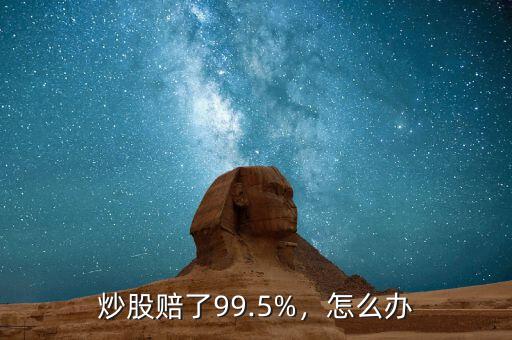 炒股賠了99.5%，怎么辦