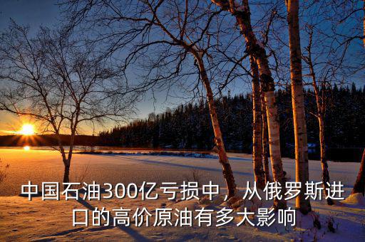 中國石油300億虧損中，從俄羅斯進口的高價原油有多大影響