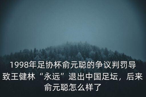 1998年足協(xié)杯俞元聰?shù)臓幾h判罰導(dǎo)致王健林“永遠(yuǎn)”退出中國足壇，后來俞元聰怎么樣了