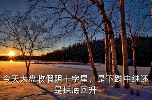 今天大盤收假陰十字星，是下跌中繼還是探底回升