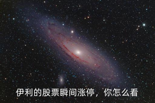 伊利的股票瞬間漲停，你怎么看