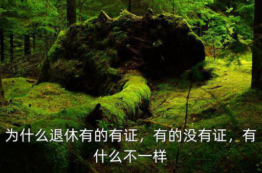 為什么退休有的有證，有的沒(méi)有證，有什么不一樣