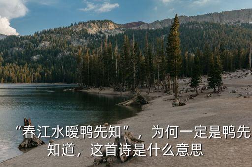 “春江水曖鴨先知”，為何一定是鴨先知道，這首詩是什么意思