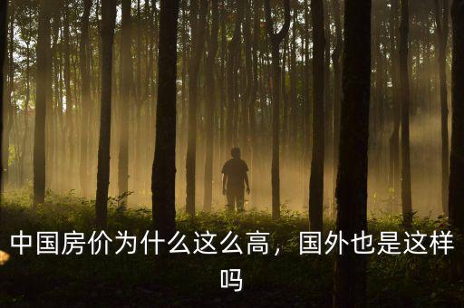 中國房?jī)r(jià)為什么這么高，國外也是這樣嗎