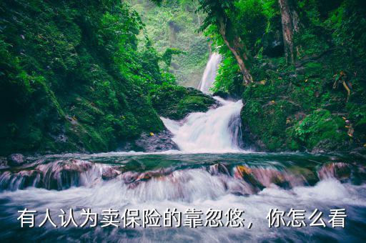 有人認為賣保險的靠忽悠，你怎么看
