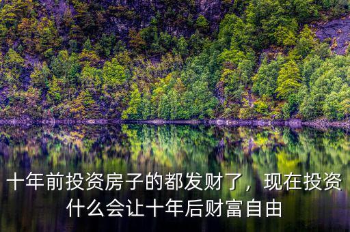 十年前投資房子的都發(fā)財了，現(xiàn)在投資什么會讓十年后財富自由