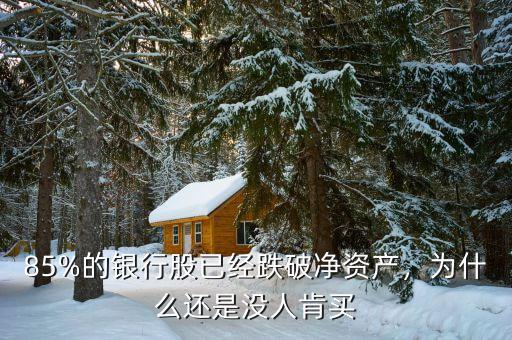 85%的銀行股已經(jīng)跌破凈資產(chǎn)，為什么還是沒人肯買