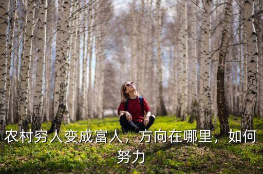 農(nóng)村窮人變成富人，方向在哪里，如何努力