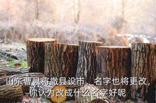 山東曹縣將撤縣設(shè)市，名字也將更改，你認(rèn)為改成什么名字好呢