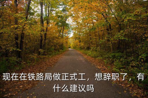 現(xiàn)在在鐵路局做正式工，想辭職了，有什么建議嗎