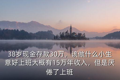 38歲現(xiàn)金存款30萬，該做什么小生意好上班大概有15萬年收入，但是厭倦了上班