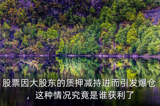 股票因大股東的質(zhì)押減持進(jìn)而引發(fā)爆倉(cāng)，這種情況究竟是誰(shuí)獲利了