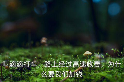 叫滴滴打車，路上經(jīng)過高速收費，為什么要我們加錢