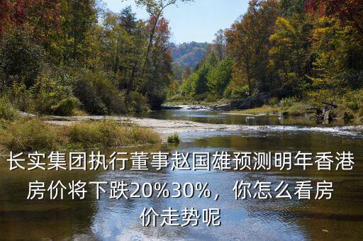 長實集團執(zhí)行董事趙國雄預(yù)測明年香港房價將下跌20%30%，你怎么看房價走勢呢