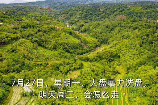 7月27日，星期一，大盤暴力洗盤，明天周二，會怎么走