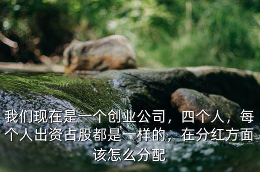 我們現(xiàn)在是一個創(chuàng)業(yè)公司，四個人，每個人出資占股都是一樣的，在分紅方面該怎么分配