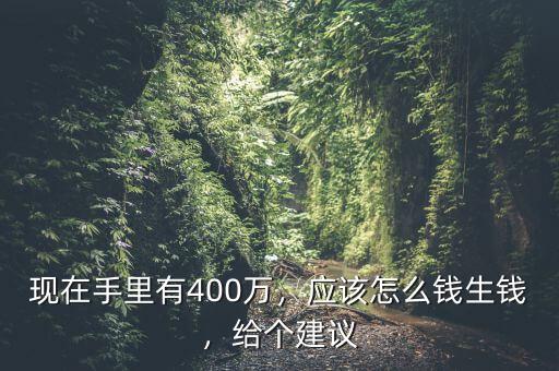 現(xiàn)在手里有400萬(wàn)，應(yīng)該怎么錢生錢，給個(gè)建議