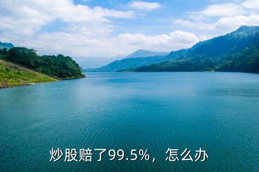 炒股賠了99.5%，怎么辦