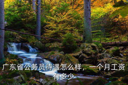 廣東省公務(wù)員待遇怎么樣，一個(gè)月工資有多少