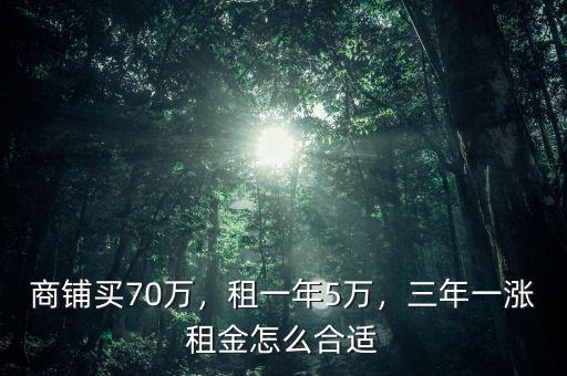 商鋪租金漲多少合適,三年一漲租金。怎么合適