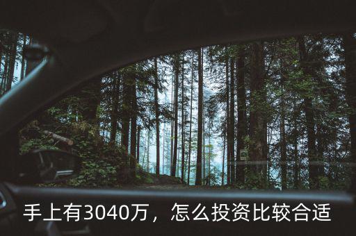 手上有3040萬(wàn)，怎么投資比較合適