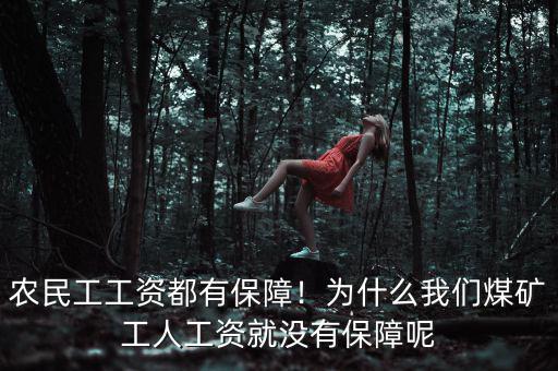 農(nóng)民工工資都有保障！為什么我們煤礦工人工資就沒(méi)有保障呢