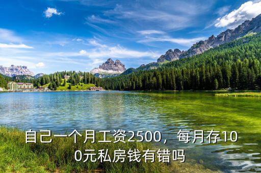 自己一個月工資2500，每月存100元私房錢有錯嗎