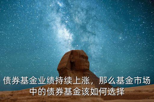 債券基金業(yè)績持續(xù)上漲，那么基金市場中的債券基金該如何選擇