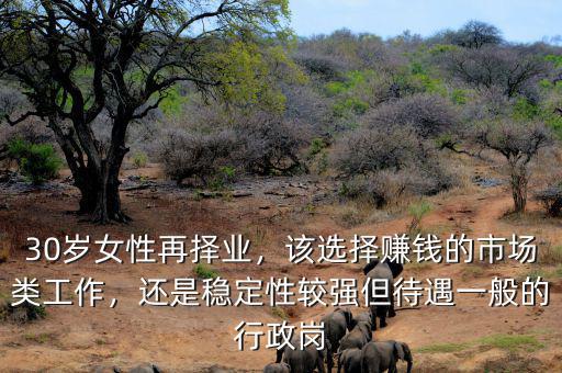 30歲女性再擇業(yè)，該選擇賺錢的市場類工作，還是穩(wěn)定性較強但待遇一般的行政崗