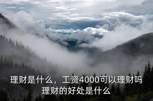 理財(cái)是什么，工資4000可以理財(cái)嗎理財(cái)?shù)暮锰幨鞘裁? class=