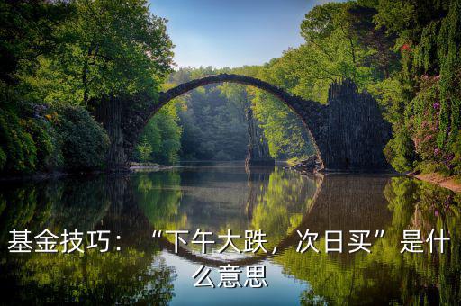 基金技巧：“下午大跌，次日買”是什么意思