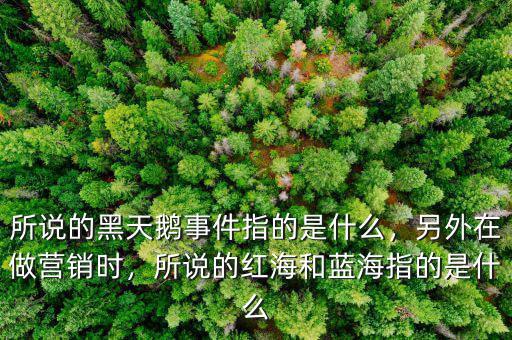 所說的黑天鵝事件指的是什么，另外在做營銷時(shí)，所說的紅海和藍(lán)海指的是什么
