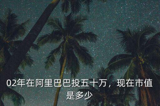 02年在阿里巴巴投五十萬，現(xiàn)在市值是多少