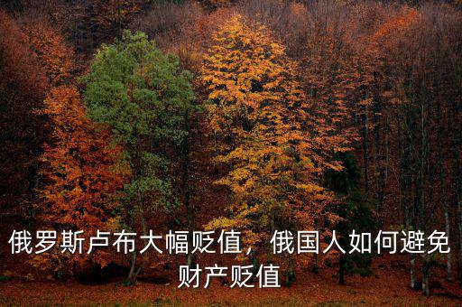 俄羅斯盧布大幅貶值，俄國(guó)人如何避免財(cái)產(chǎn)貶值