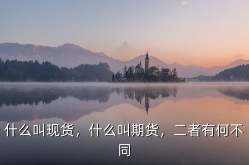 什么叫現貨，什么叫期貨，二者有何不同