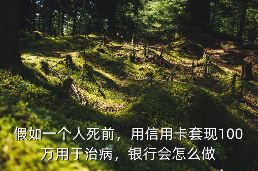 假如一個(gè)人死前，用信用卡套現(xiàn)100萬用于治病，銀行會(huì)怎么做
