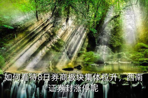 如何看待8日券商板塊集體拉升，西南證券封漲停呢