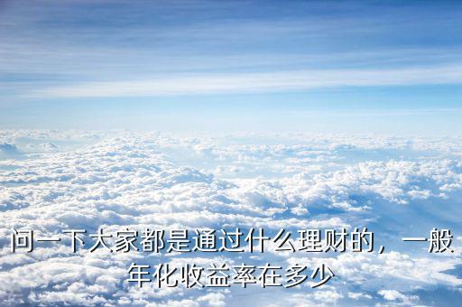 問(wèn)一下大家都是通過(guò)什么理財(cái)?shù)?，一般年化收益率在多? class=