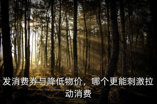 發(fā)消費券與降低物價，哪個更能刺激拉動消費